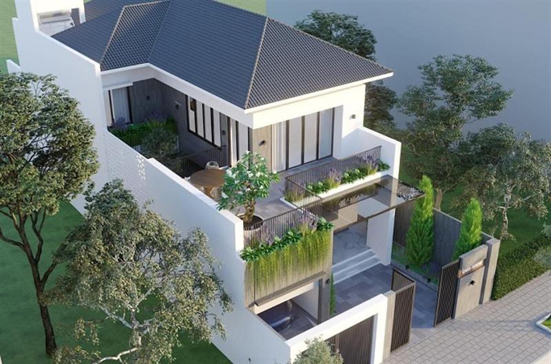 Thiết kế nhà Phan Thiết, Xây nhà trọn gói Phan Thiết, Thi công nhà trọn gói Phan Thiết, Thiết kế Thi công nội thất Phan Thiết Bình Thuận, Công ty Xây dựng Bình Thuận, Thiết kế nhà Bình Thuận, Xây nhà trọn gói Bình Thuận. Thiết kế nhà 2 tầng hiện đại – Bức tranh ấn tượng giữa đô thị