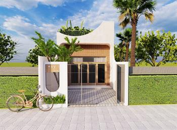 Thiết kế nhà ống 1 tầng 6x20m hạnh phúc nép sau sự giản đơn